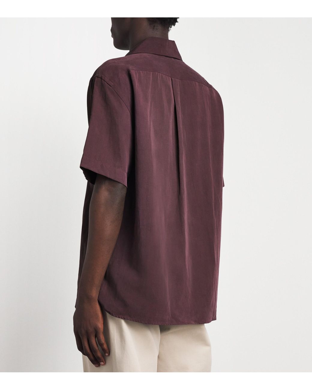 Eleventy Purple Pocket-Detail Bowling Shirt for men