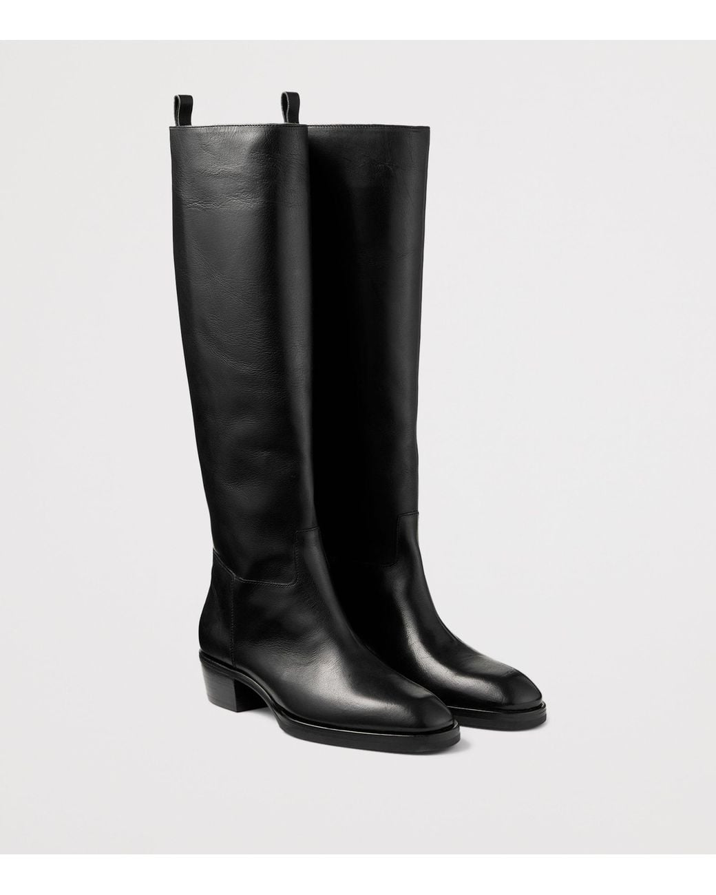 Jimmy Choo Black Mave 45 Leather Knee-High Boots