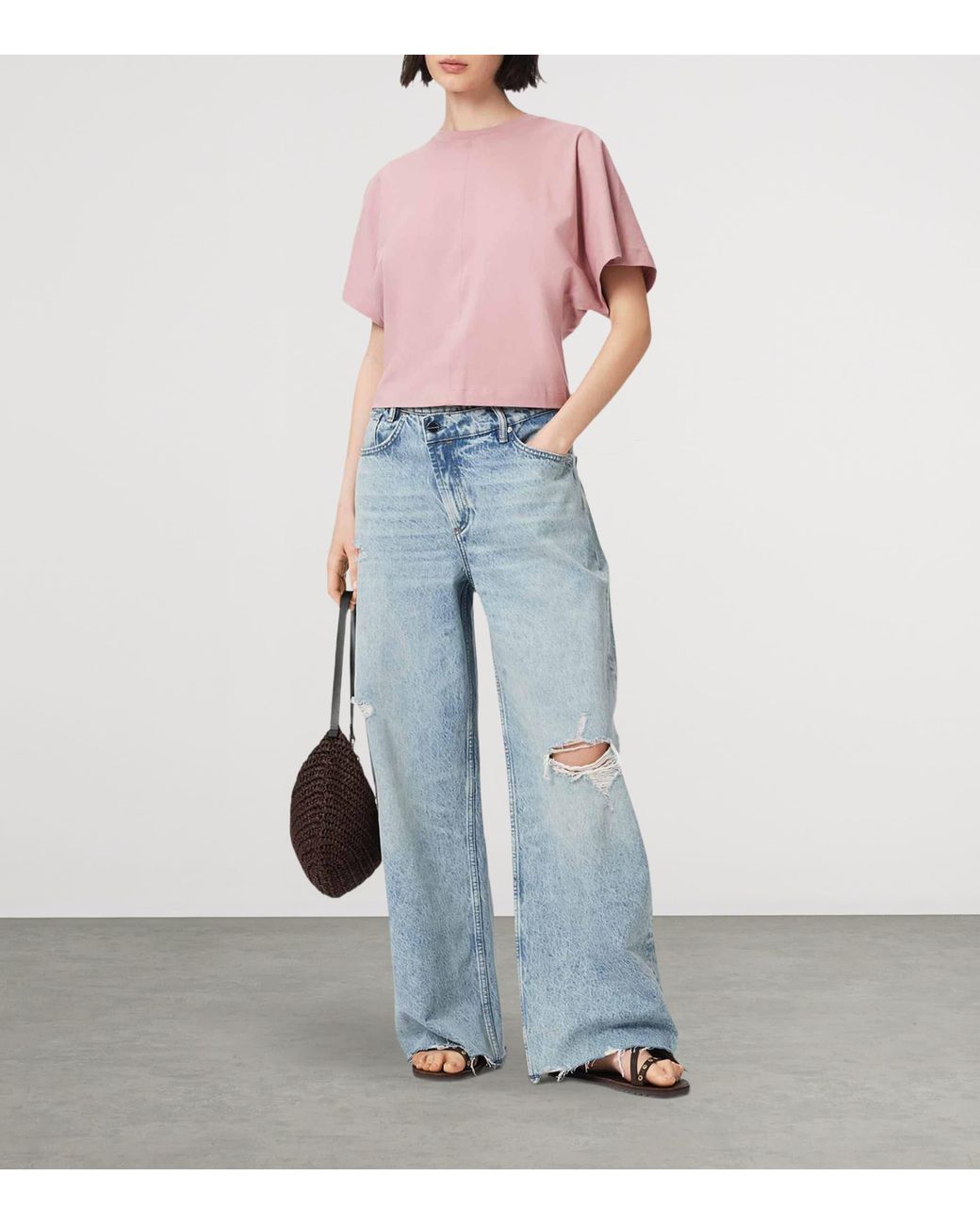 AllSaints Pink Organic Cotton Eden Artia T-Shirt