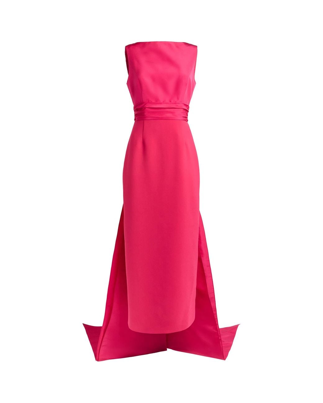 Carolina Herrera Pink Train Column Gown