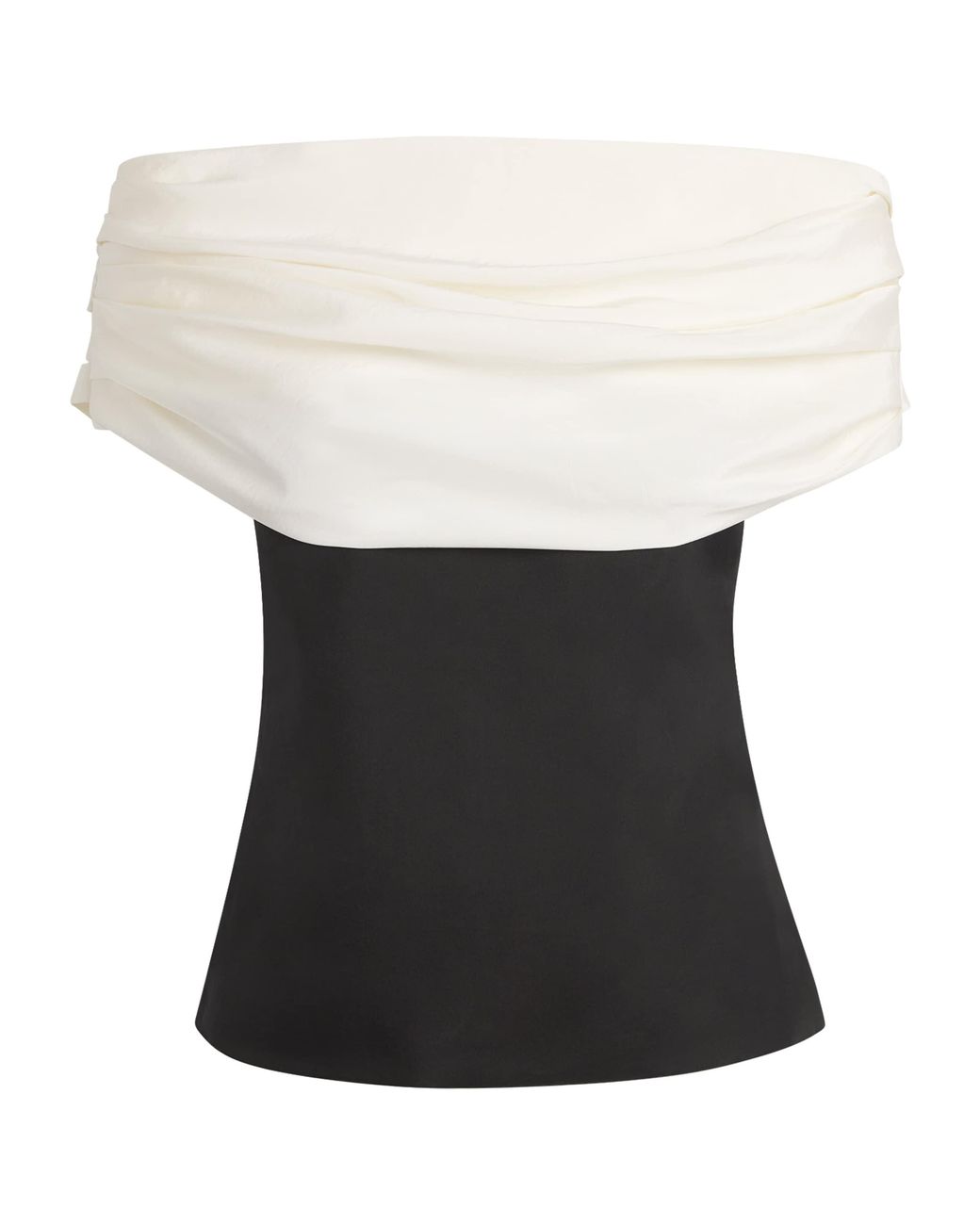 Voranida White Silk-Blend Ruched-Detail Vetra Top