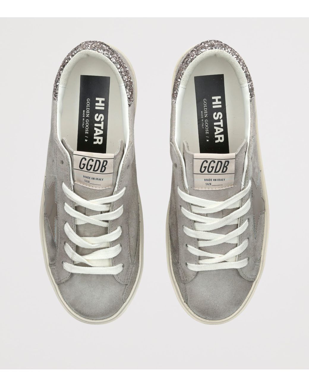 Golden Goose Deluxe Brand Gray Suede Hi Star Sneakers