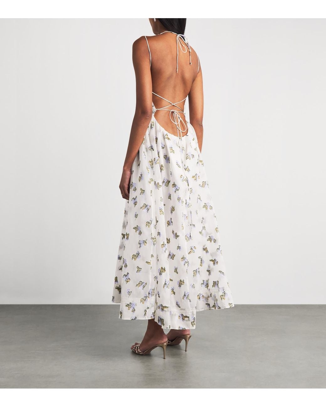 Ulla Johnson White Organza Fleurine Backless Maxi Dress