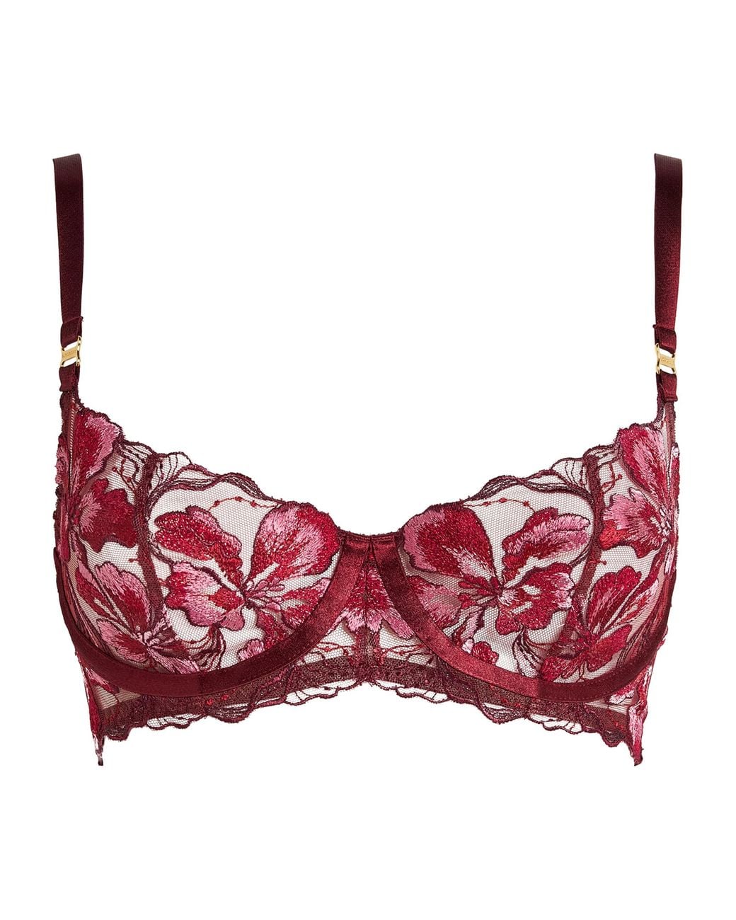 Bordelle Red Ren Balconette Bra