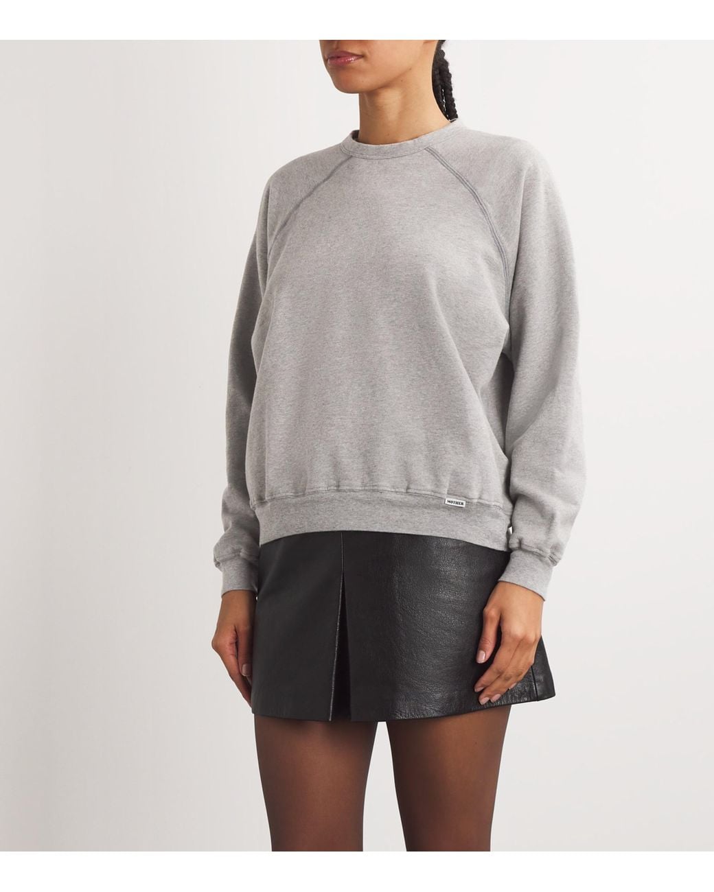 Mother Gray Cotton The Biggie Concert Sweatshirt