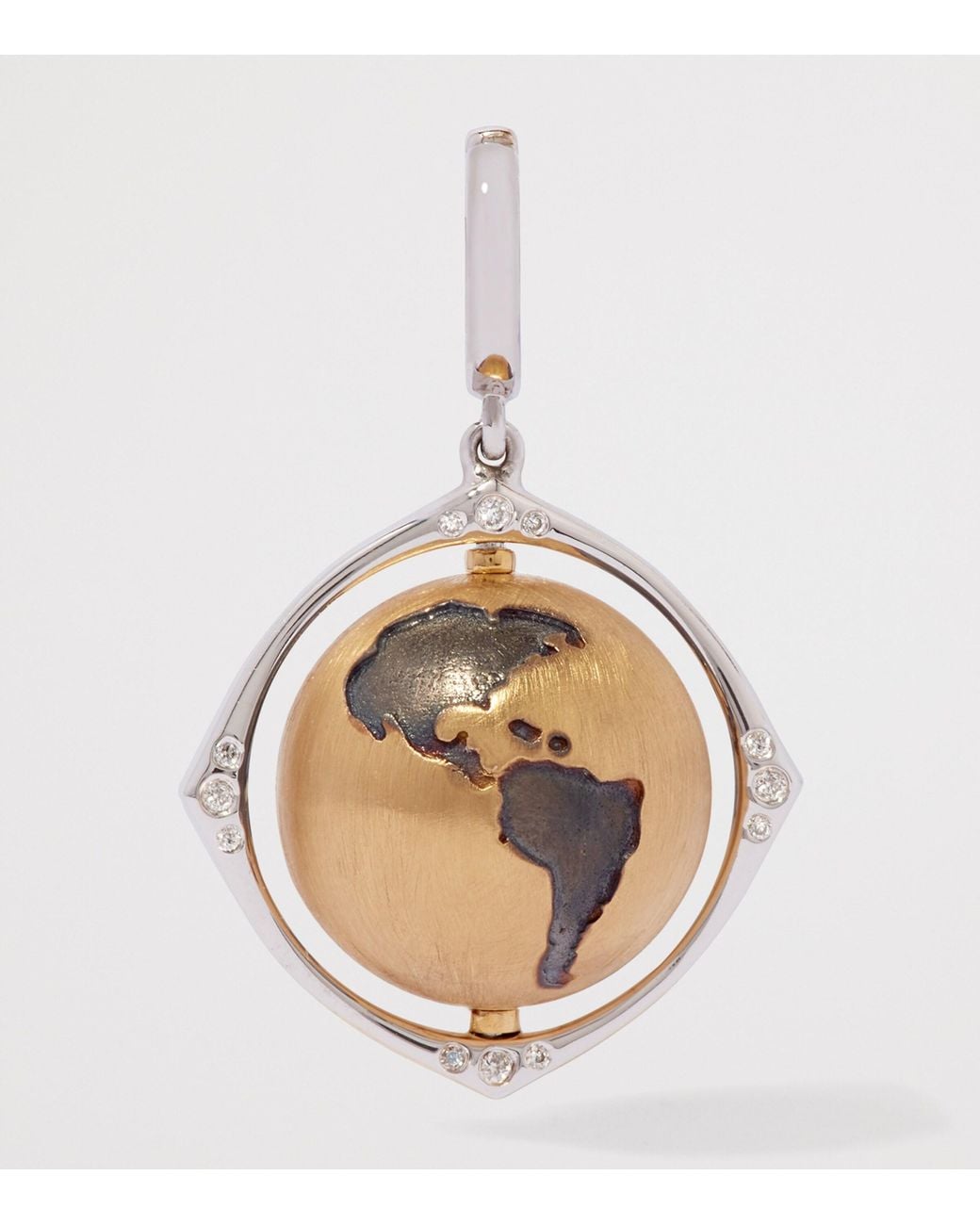 Annoushka Metallic And Diamond Spinning Globe Charm