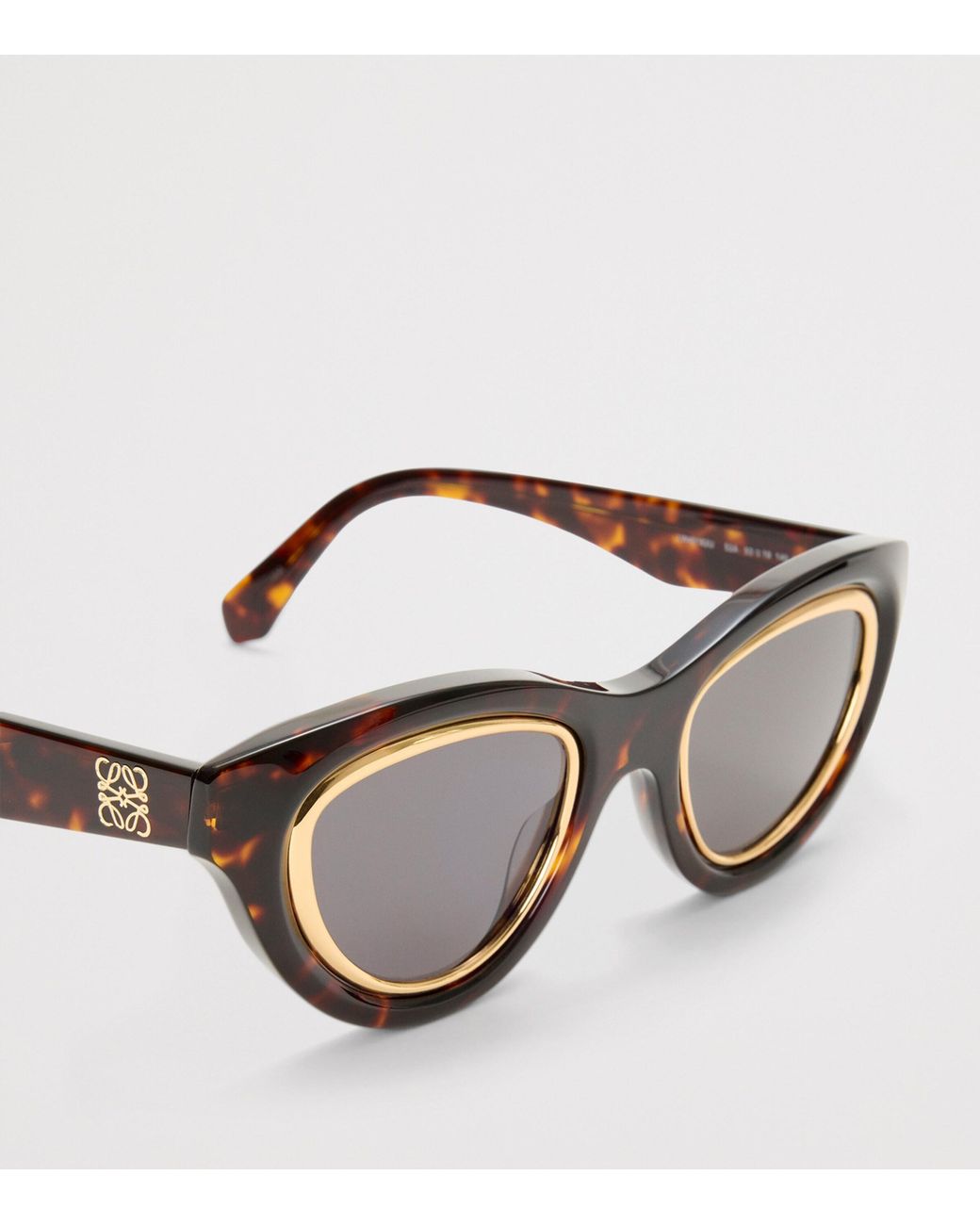 Loewe Brown Acetate Mini Cat Eye Anagram Sunglasses