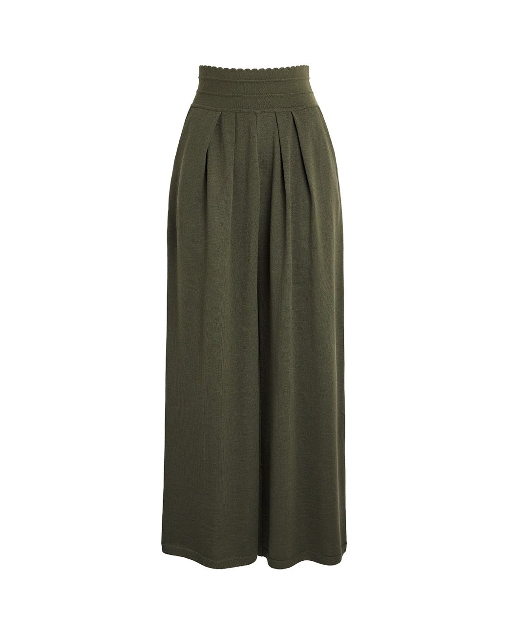 Molli Green Virgin Wool-Blend Lauren Trousers