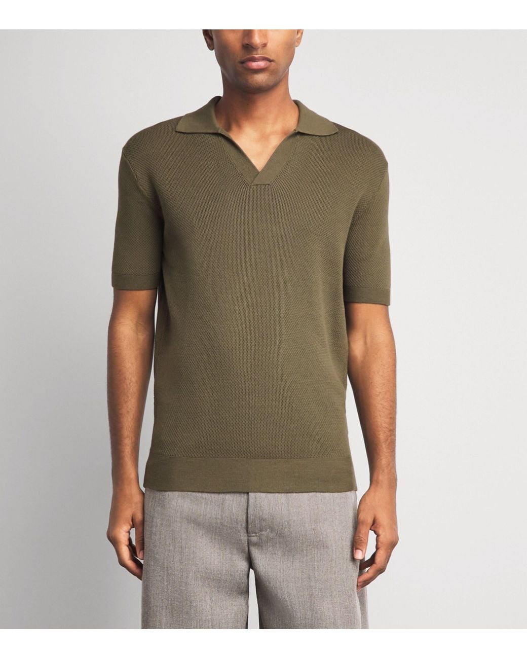 Frescobol Carioca Green Cotton Rino Polo Shirt for men