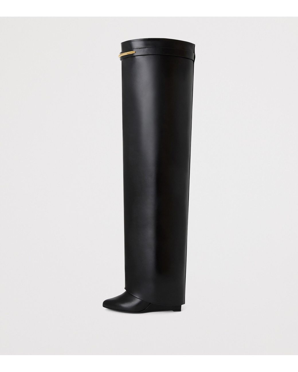 Givenchy Black Leather Shark Over-The-Knee Boots 90
