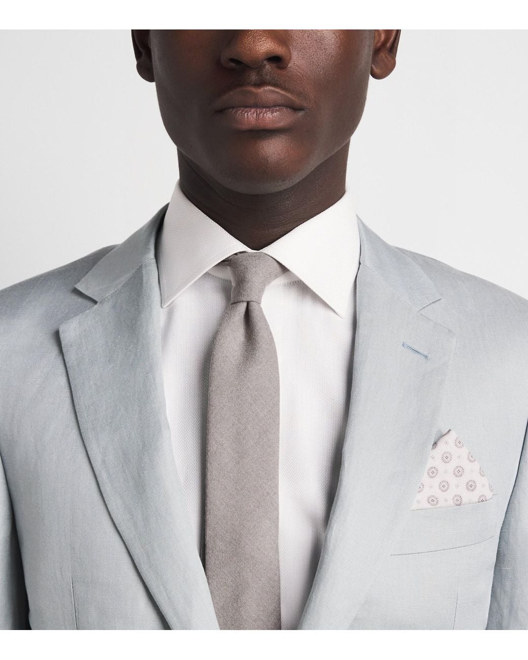Eleventy White Wool-Silk Tie for men