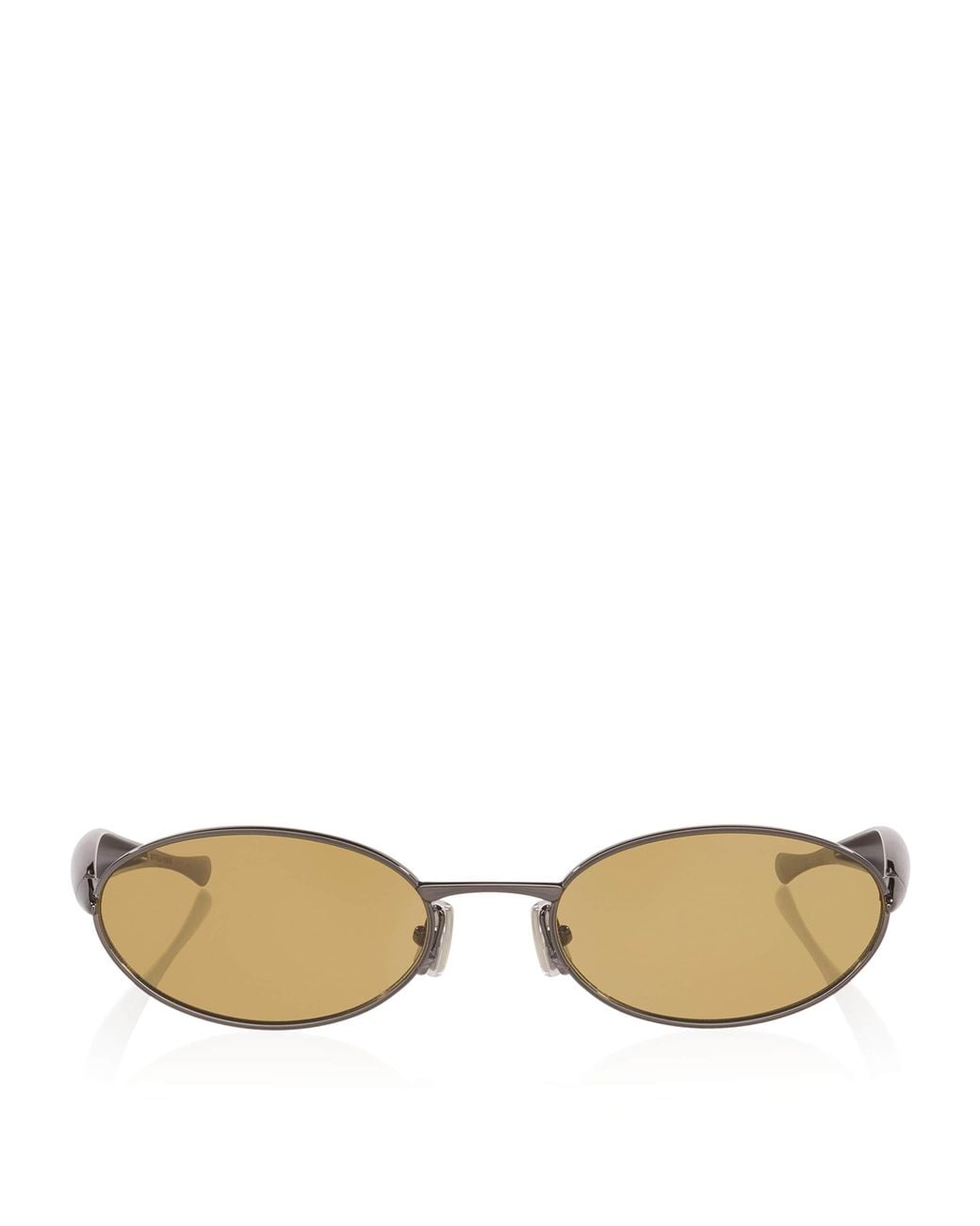 Bottega Veneta Metallic Oval Sardine Sunglasses
