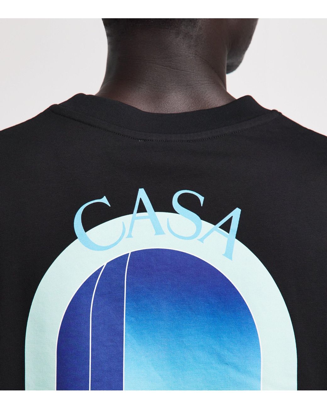 Casablanca Black Organic Cotton L'Arche T-Shirt for men