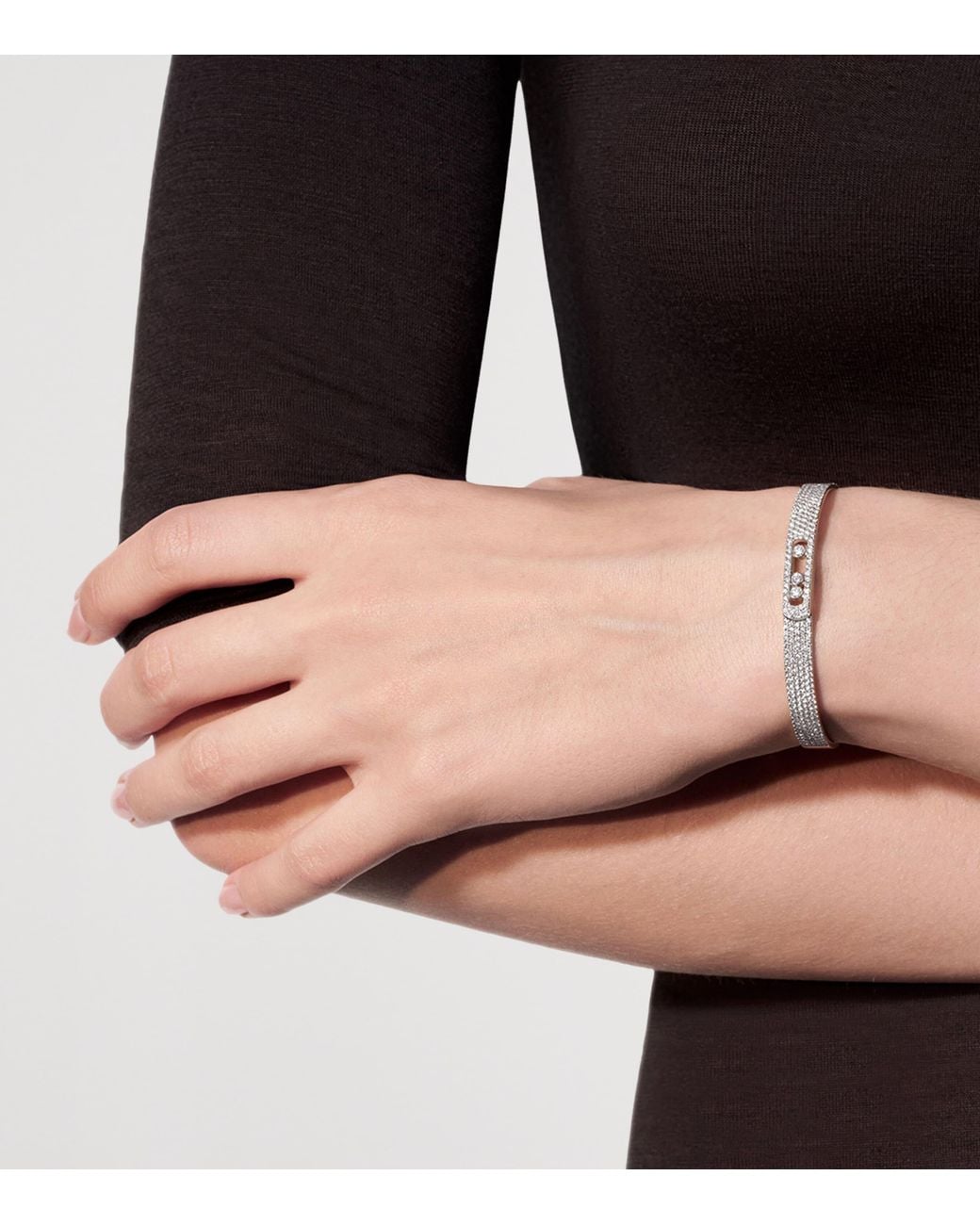 Messika White Move Noa And Diamond Pavé Bangle