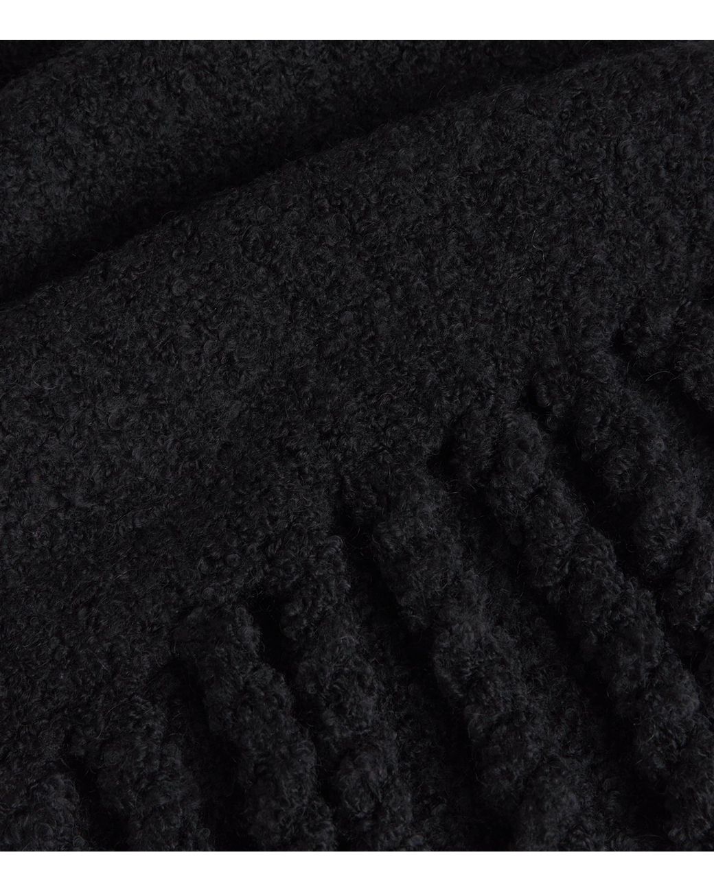 Joseph Black Bouclé Knit Scarf