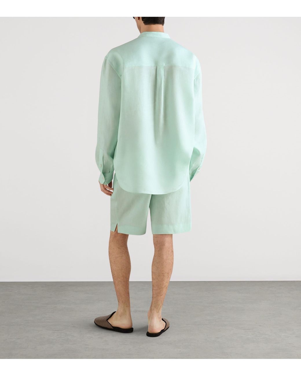 Dolce & Gabbana Green Linen Shirt for men