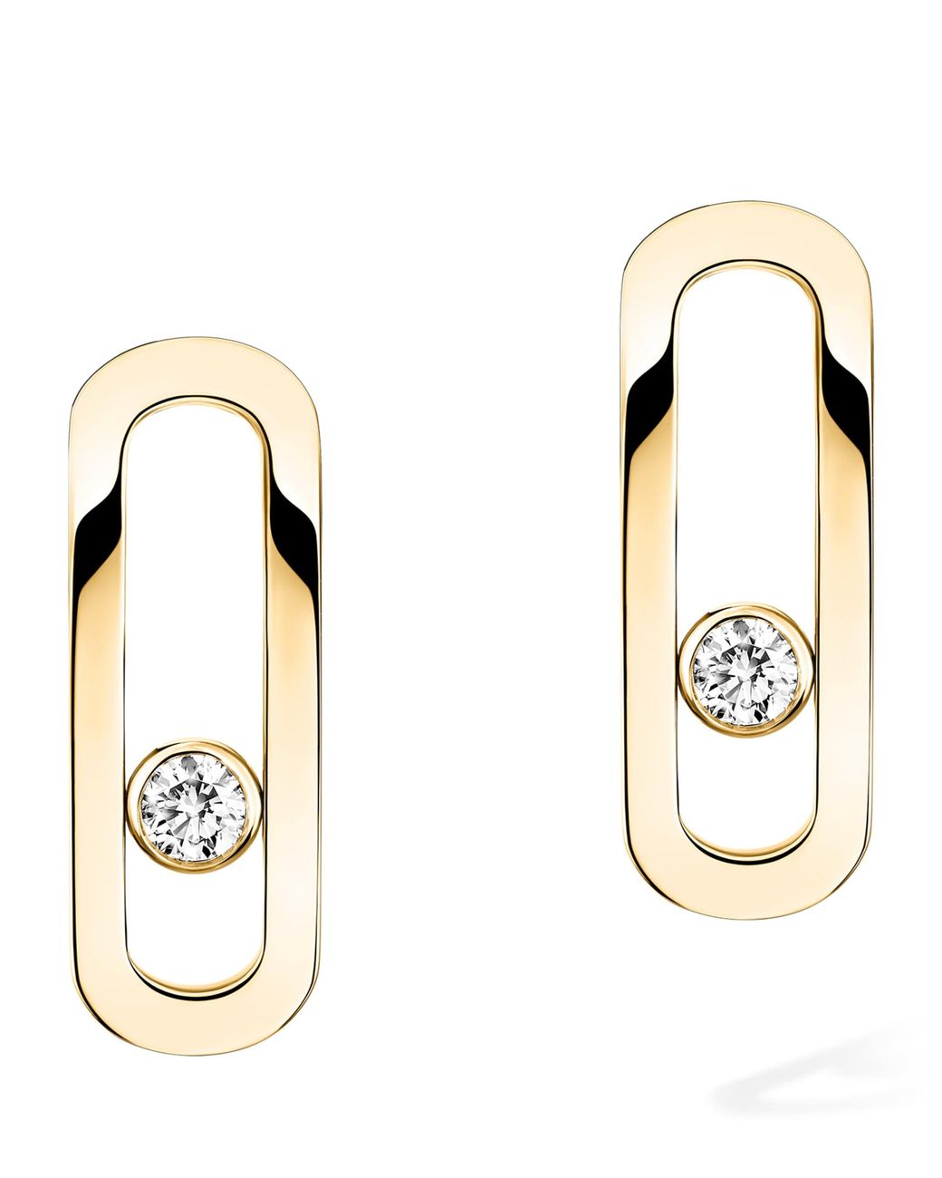 Messika Metallic Move Uno And Diamond Stud Earrings