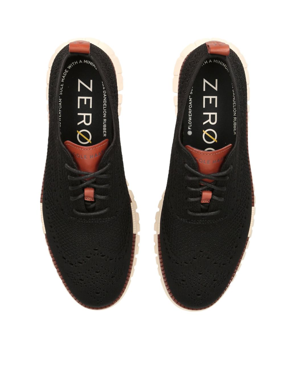 Cole Haan Black Zerøgrand Stitchlite Oxford Shoes for men