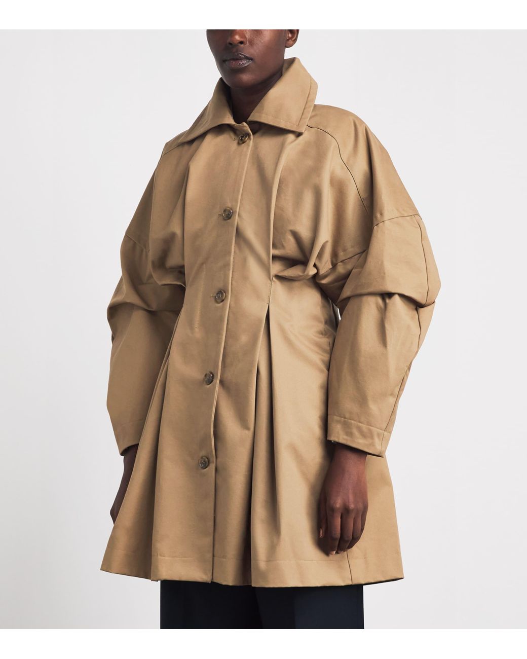 Palmer//Harding Natural Honesty Opens Short Trench Coat