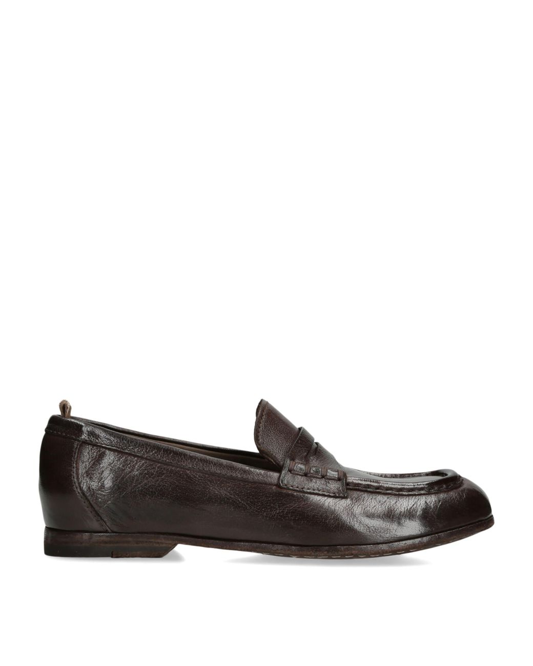 Officine Creative Black Leather Badge Loafers