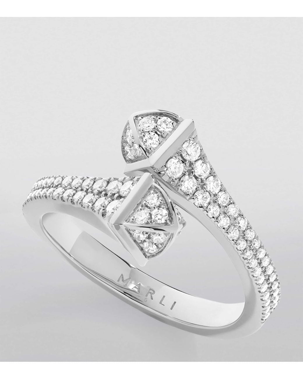 Marli New York White And Diamond Cleo Ring
