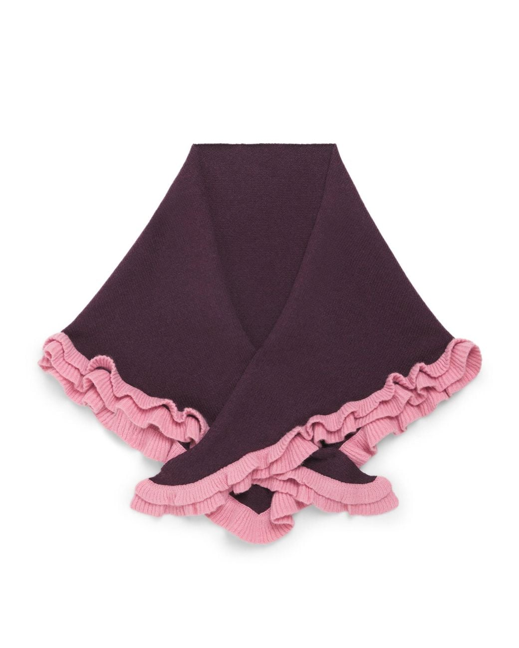 TBCo Purple Merino Wool Triangle Scarf