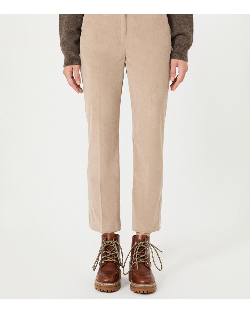 Weekend by Maxmara Natural Corduroy Slim Trousers