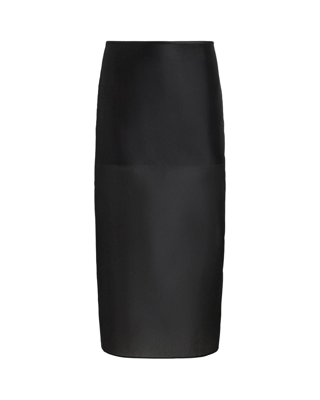 Almada Label Black Silk-Blend Kiana Midi Skirt