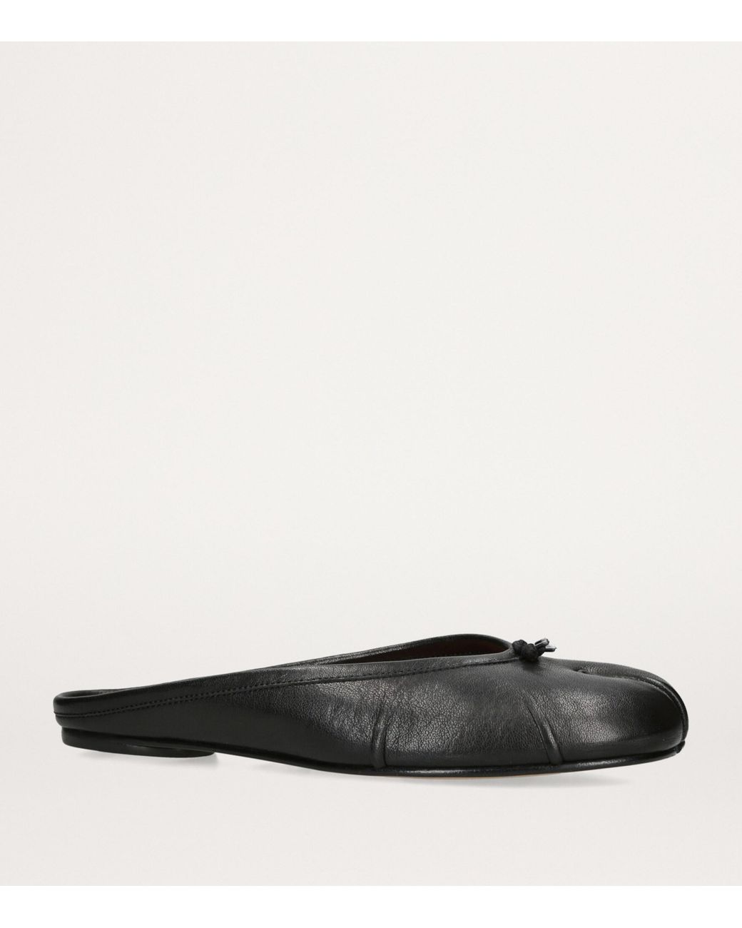 Maison Margiela Black Leather Tabi Ballerina Ballet Flats
