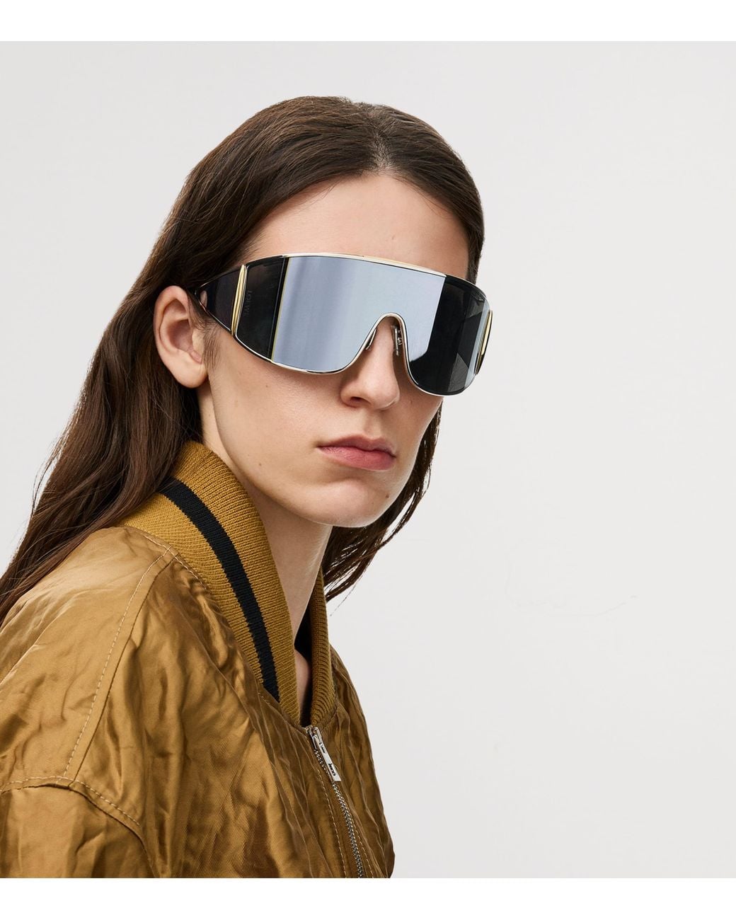 Loewe Gray Metal Speed Shield Sunglasses