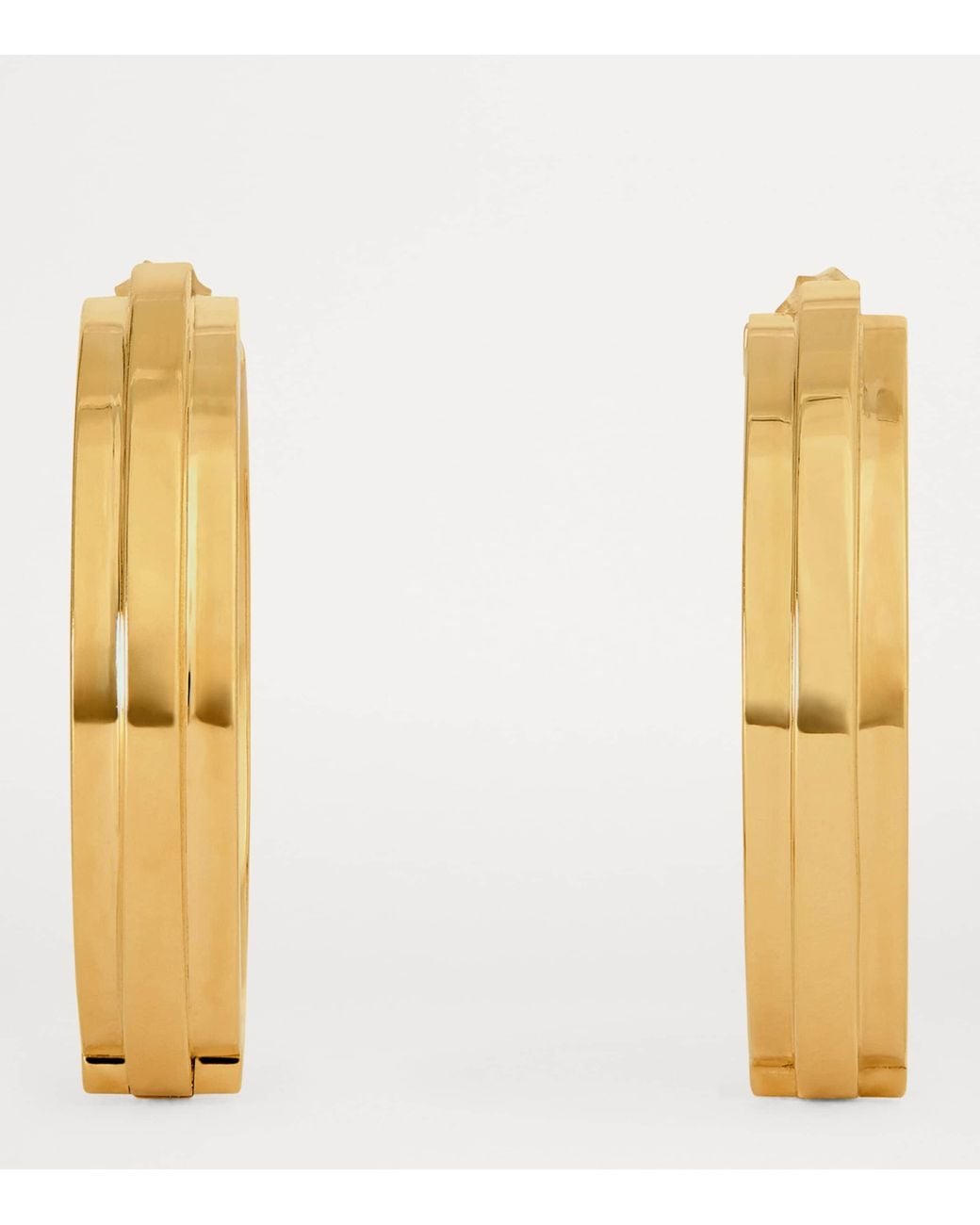 Azlee Metallic Staircase 3-Tier Huggie Earrings