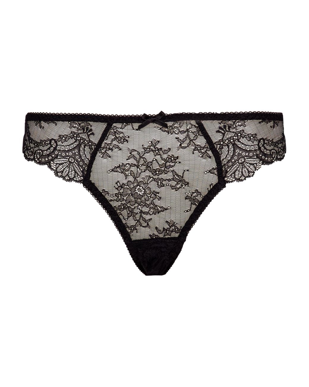 Aubade Gray Lace Brazilian Briefs