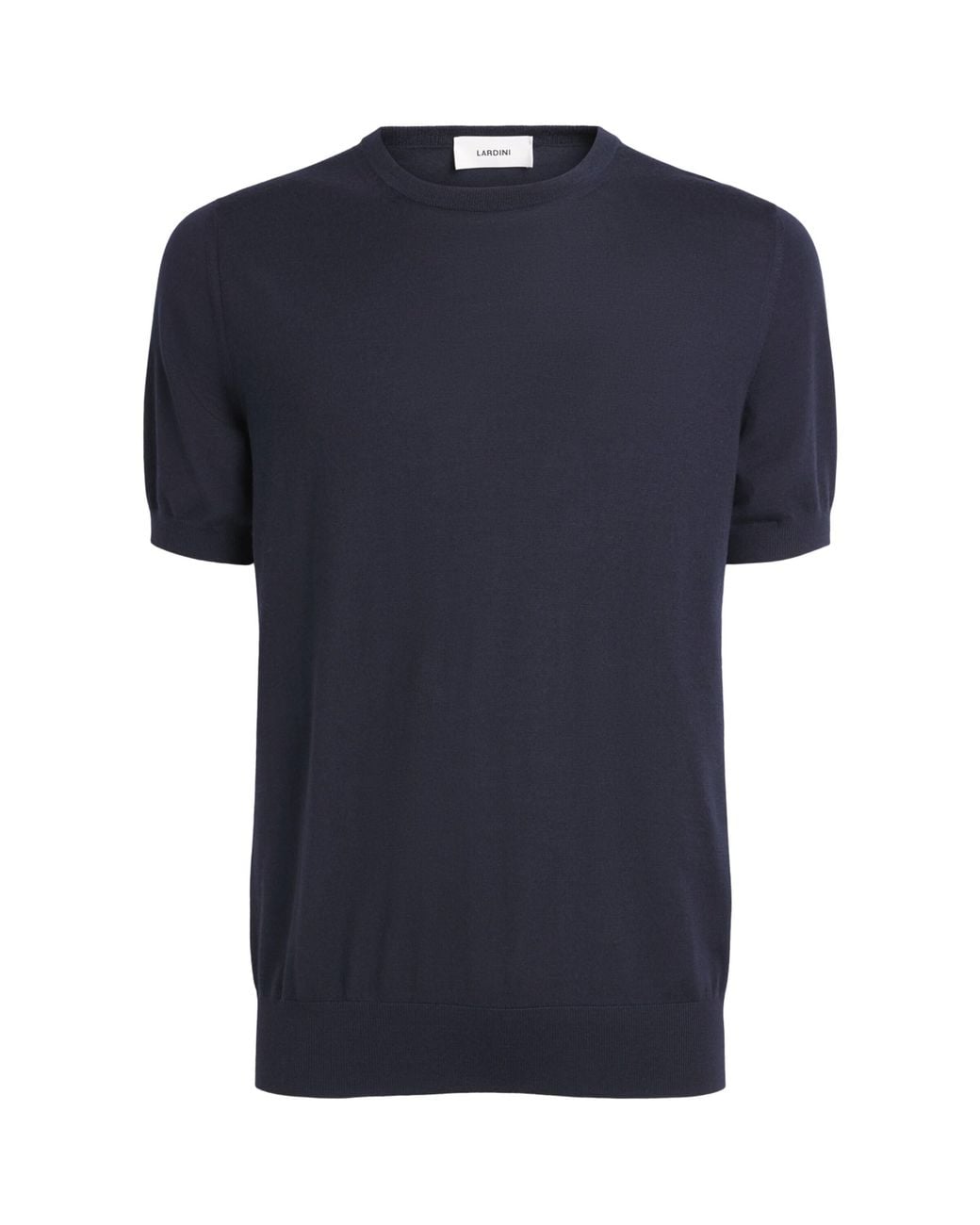Lardini Blue Virgin Wool Knitted T-Shirt for men