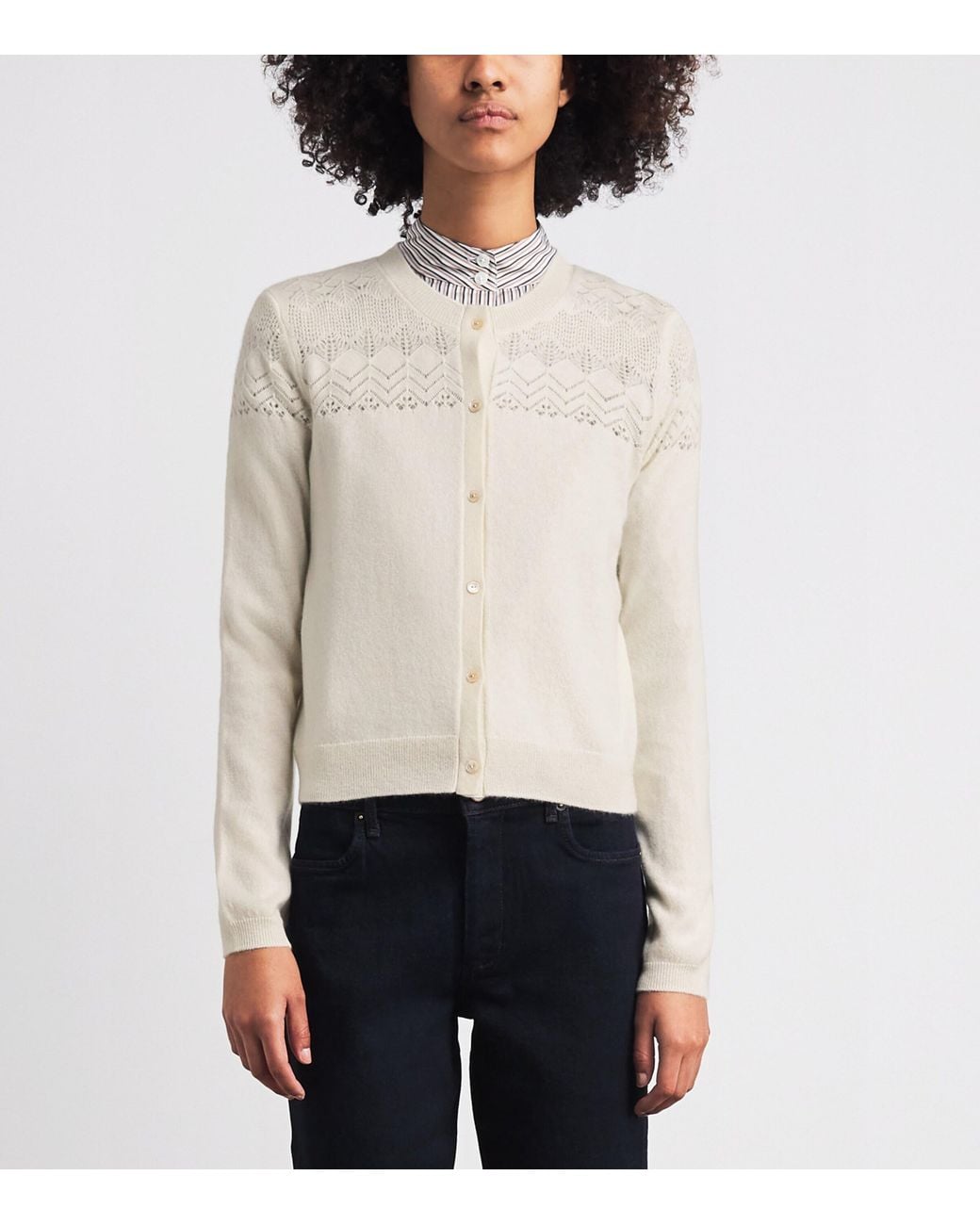 Ulla Johnson White Cashmere Cassia Cardigan