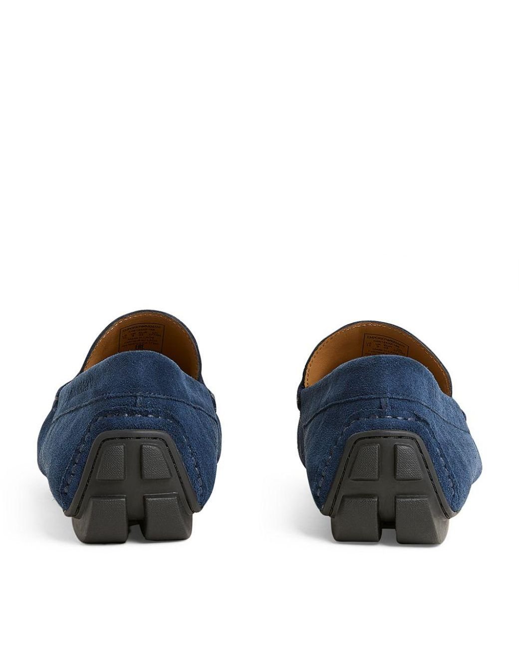 Emporio Armani Suede Driving Shoes in Blue for Men | Lyst