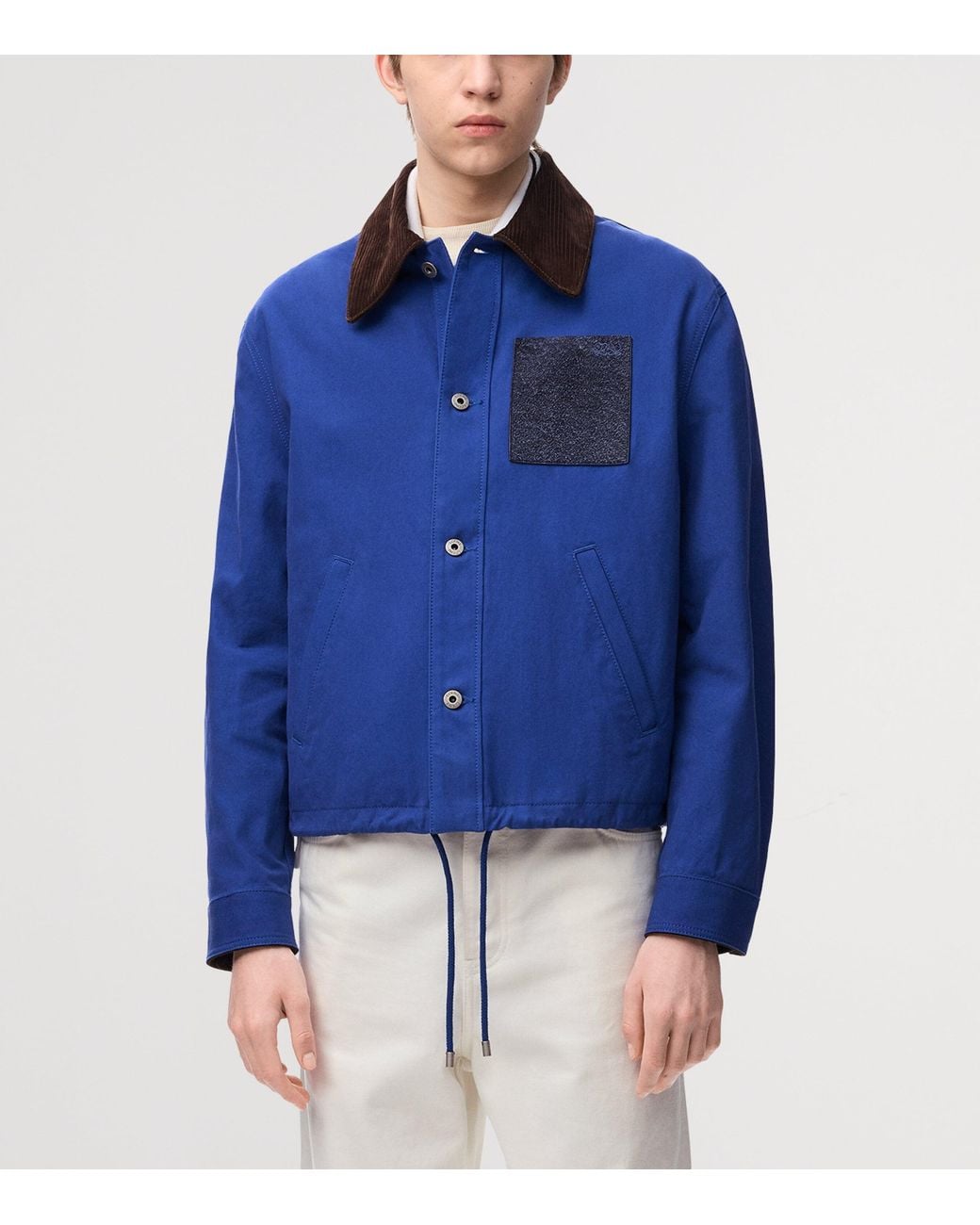 Loewe Blue Cotton Workwear Jacket for men