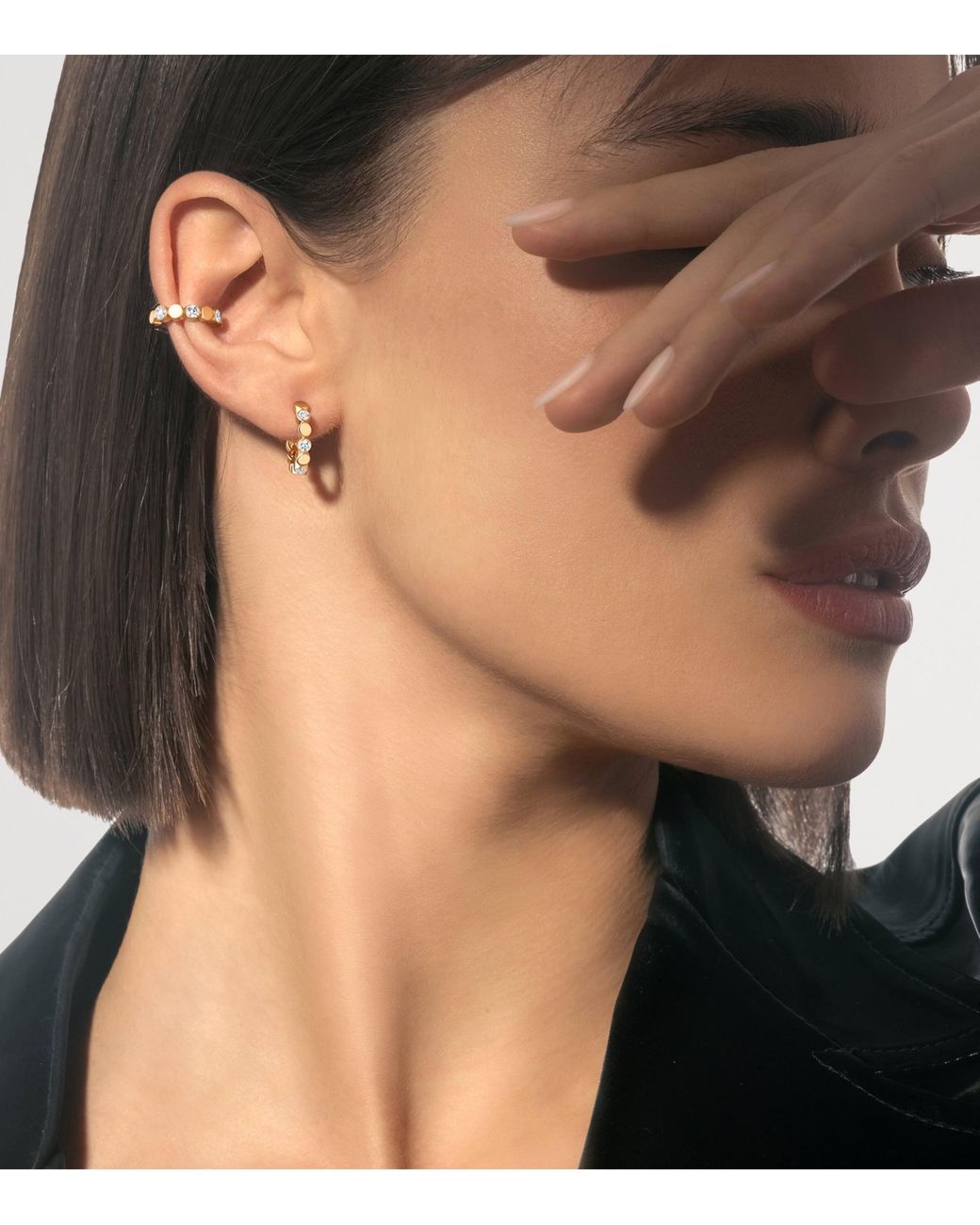 Messika Metallic D-Vibes Mini Diamond And Hoop Earrings
