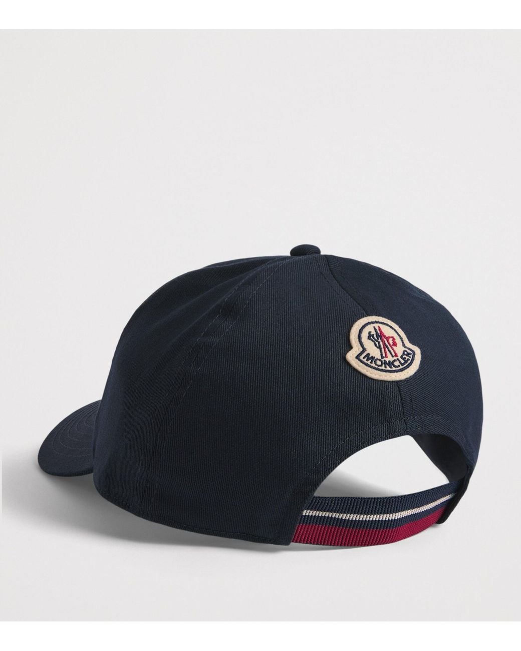 Moncler Blue Cotton Monogram Baseball Cap for men