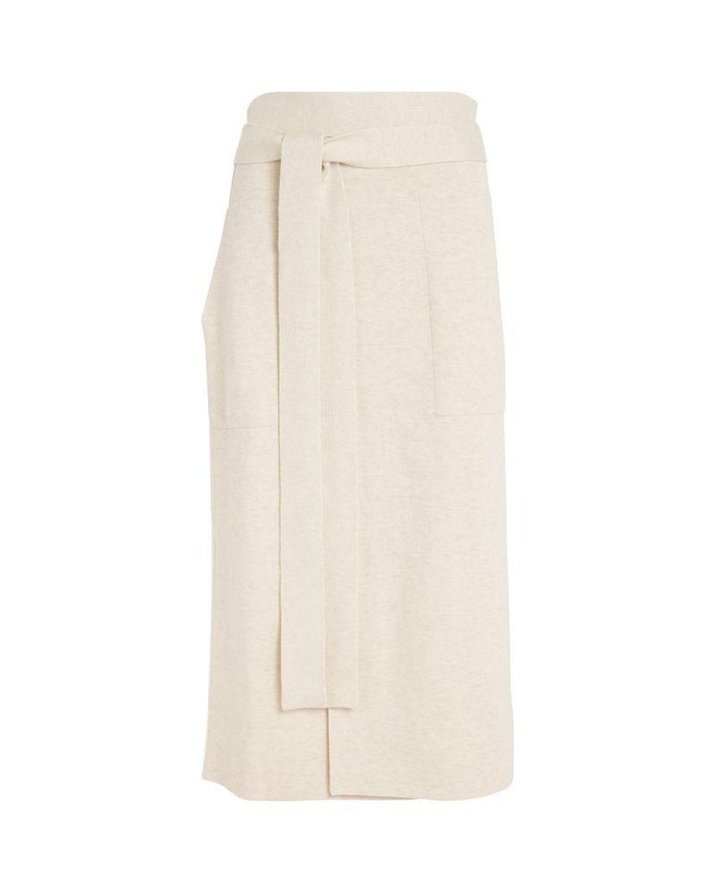 Lauren Manoogian Double Knit Wrap Midi Skirt in Natural Lyst UK