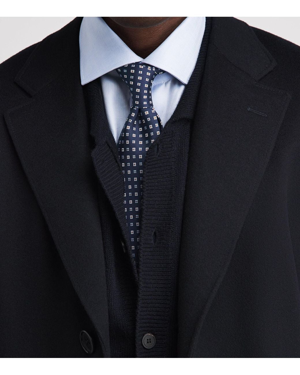 E.MARINELLA Blue Silk Floral Tie for men