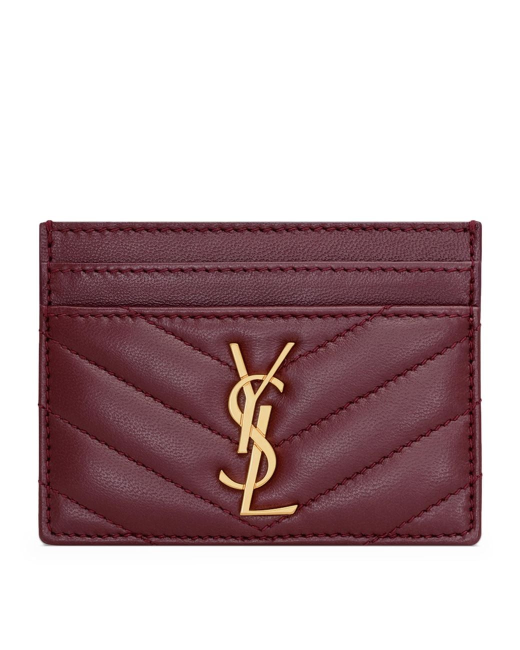 Saint Laurent Purple Lambskin Cassandre Card Holder