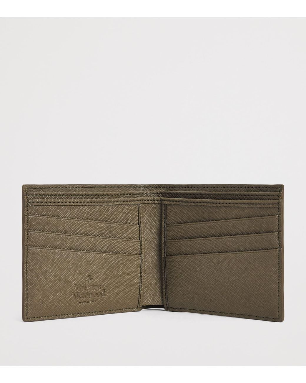 Vivienne Westwood Green Orb Billfold Wallet for men