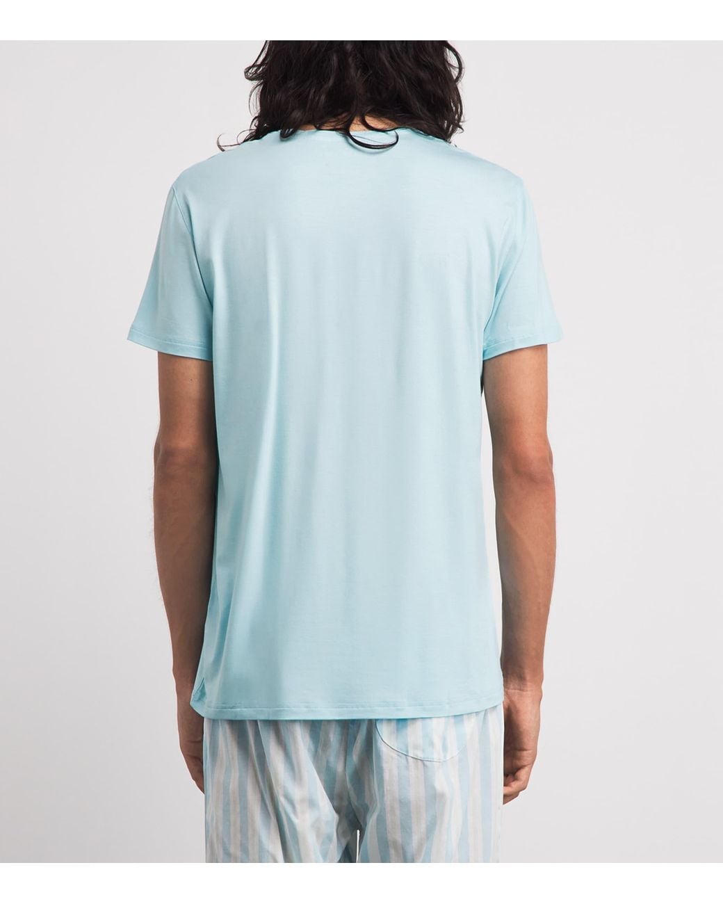 Derek Rose Blue Basel Lounge T-Shirt for men