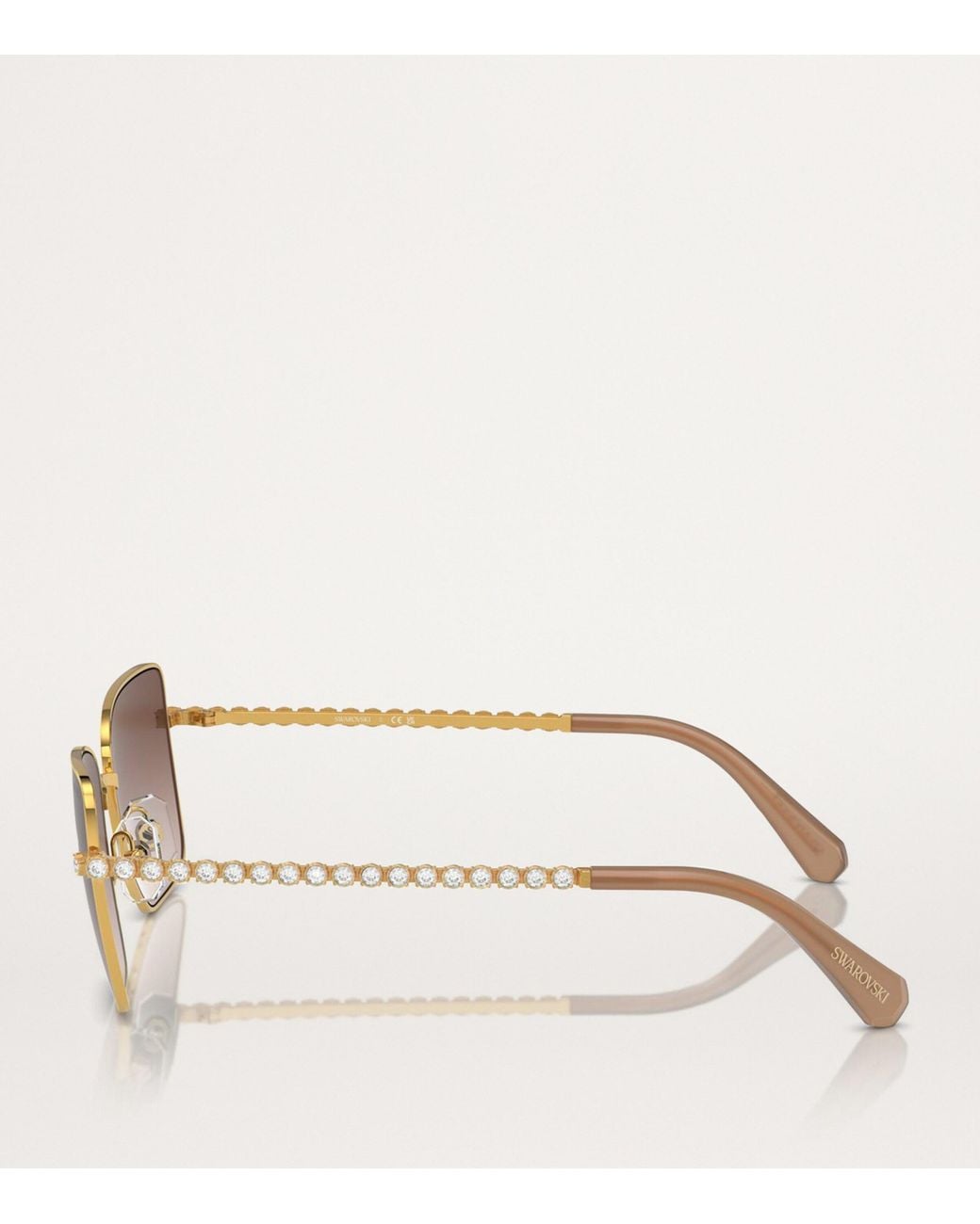 Swarovski Brown Metal Sk7015 Sunglasses