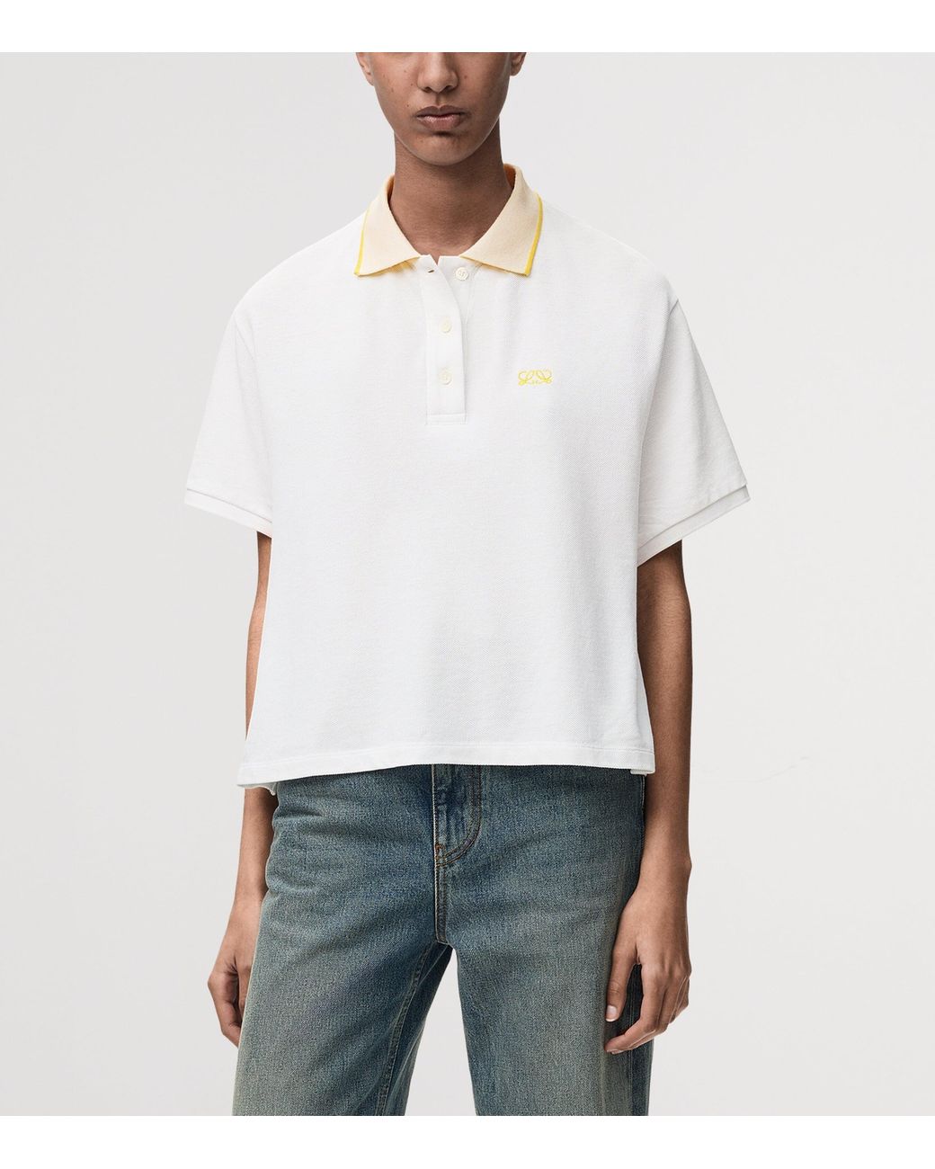 Loewe White Stretch-Cotton Polo Shirt