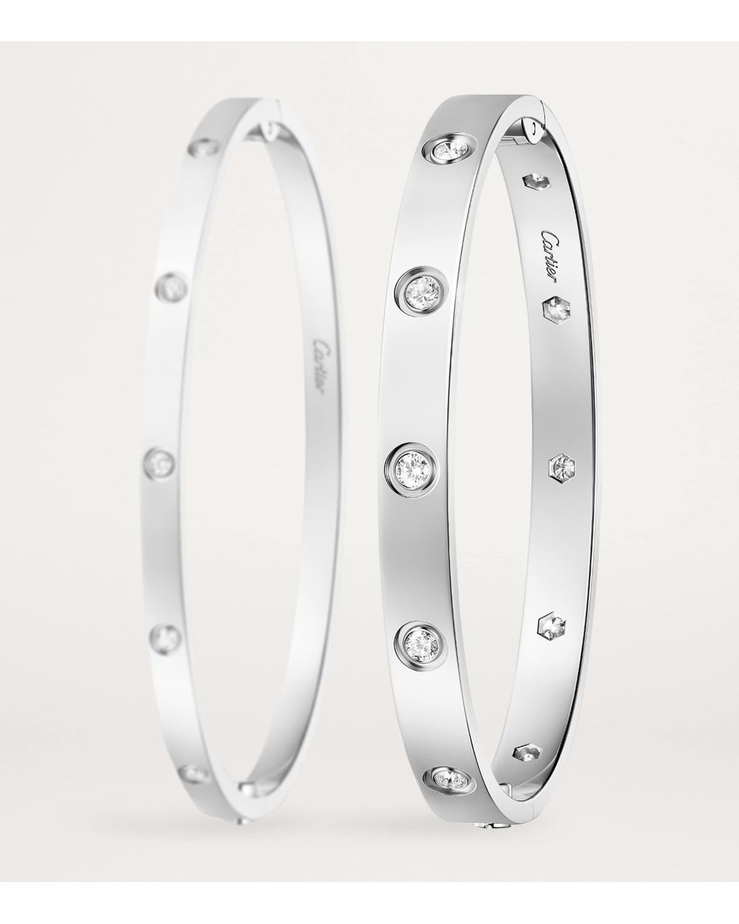 Cartier White And Diamond Love Bangle