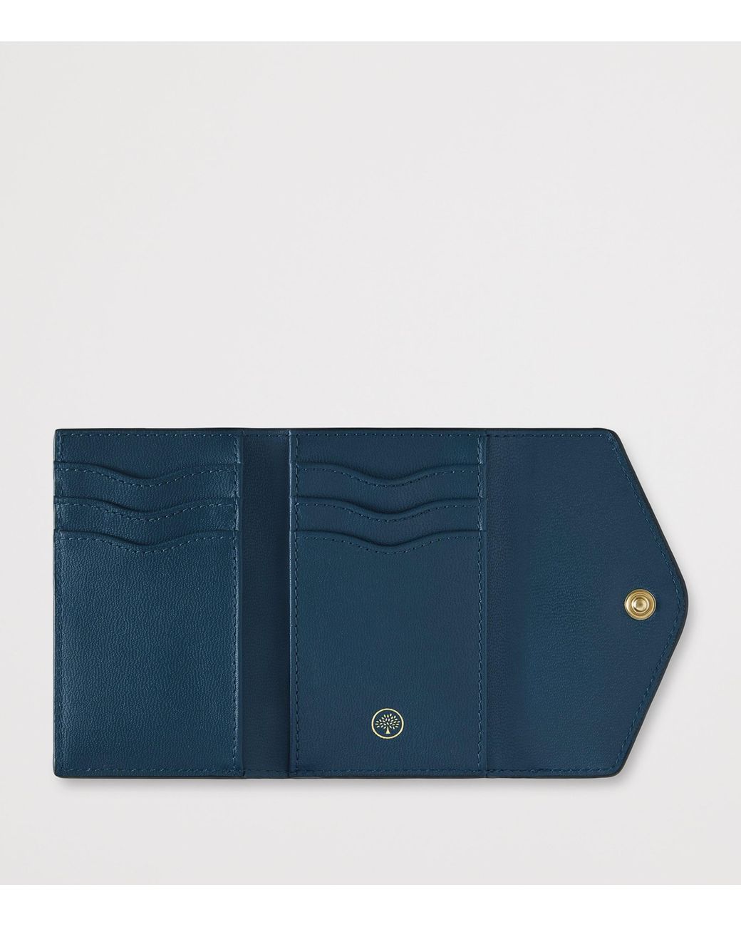 Mulberry Blue Leather Folded Multi-Card Wallet