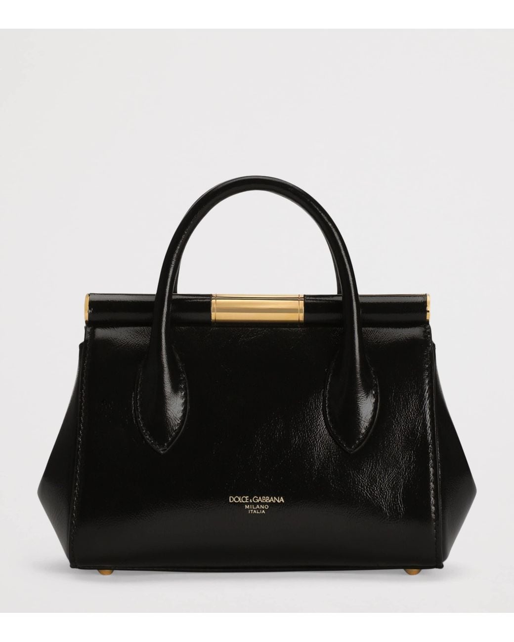 Dolce & Gabbana Black Mini Leather Marlene Day Shoulder Bag