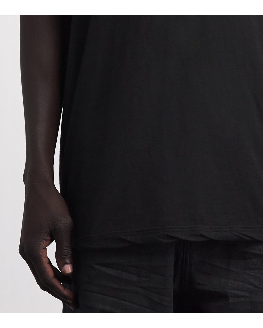Rick Owens Black Cotton Level T-Shirt for men
