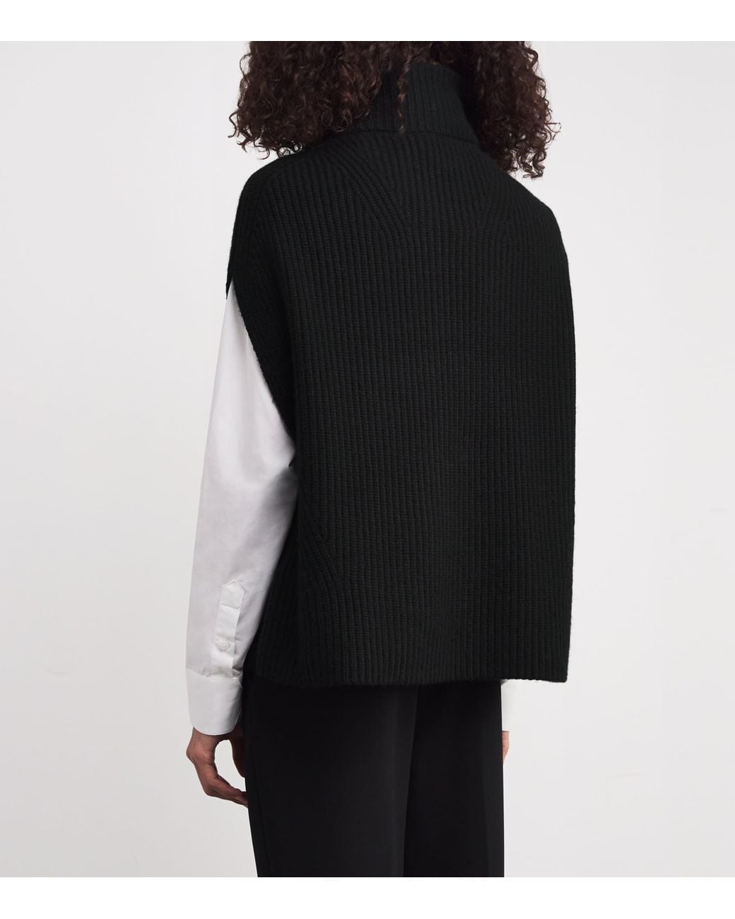 Joseph Black Cashmere-Blend Ribbed Raffet Sweater